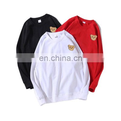 Wholesale custom brand male and female mixed large size casual sports sweater top crop DIY broken head bear jogger S-5XL