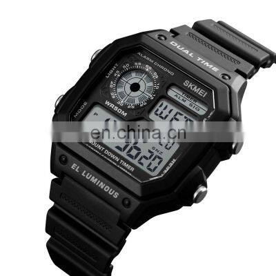 Top 10 Hot Selling Cheap Digital Watch Skmei Wrist Watches Men ABS Case Material Imported LED Relojes Hombre 1299