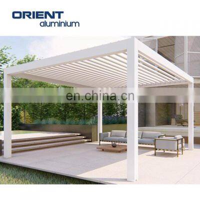 Modern Aluminum Pergola with Adjustable Louvered Gazebo for BBQ, Backyard,Party, Lawn,Garden