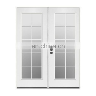 10 lite white paint wood door window inserts , front door