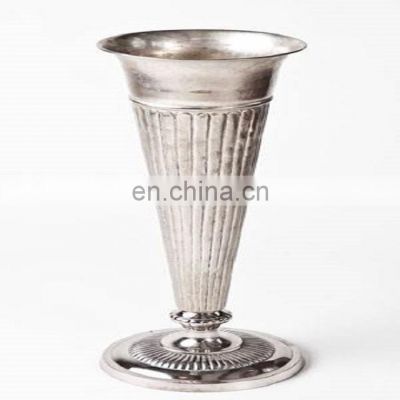 tall slim floor metal vase for wedding