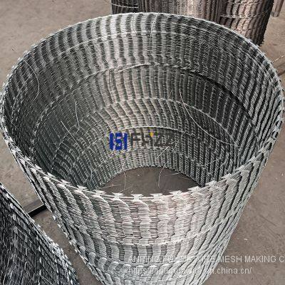 High Security Steel Blade Wire 450mm BTO-22 Galvanized Blade Wire Concertina Razor Barbed Wire photo-2