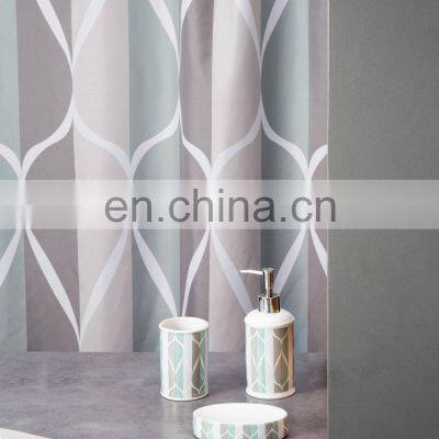 Ripple Modern Design Waterproof Peva Shower Curtains photo-2