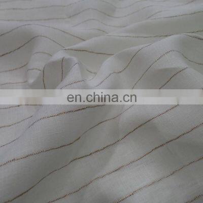 Men's and Women's Suits Ramie Cotton Shirt Trouser Suits Fabric Pure Linen Yarn-dyed Fabric photo-4