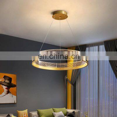 Luxury Round Ring Chandelier Modern Creative Led Pendant Lamp For Home Living Room Bedroom Minimalist Ceiling Hanging Light