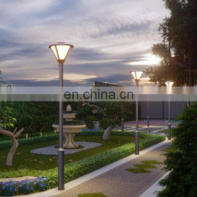 high pole landscape lamp garden park metal led stand outdoor waterproof decorative led wholesale solar garden lights