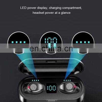 Wireless BT Earphone F9 LED Display Touch Switch Earbuds TWS With Power Bank Charging Box Noise Cancelling F9 TWS Headphones photo-5