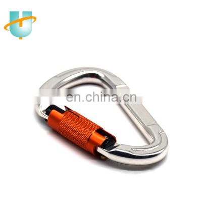 Wholesale high quality 115mm/5.43inch d-shape aluminum carabiner hooks 25kn