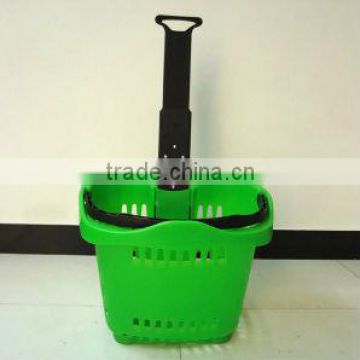 hot plastic basket with wheels