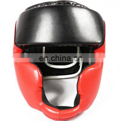 2021 wholesale leather adjustable boxing headgear boxing helmets head guard head gear for fighting