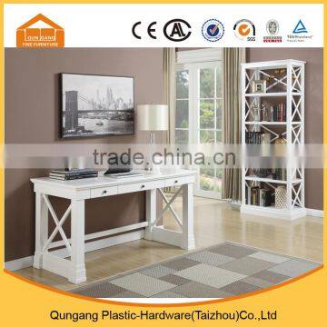 simple design wooden furniture office computer desk with bookshelf