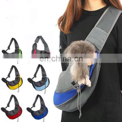 Breathable Pet Dog Carrier Outdoor Travel Pouch Mesh Oxford Single Shoulder Bag Sling Comfort Travel Tote Shoulder Bag photo-5