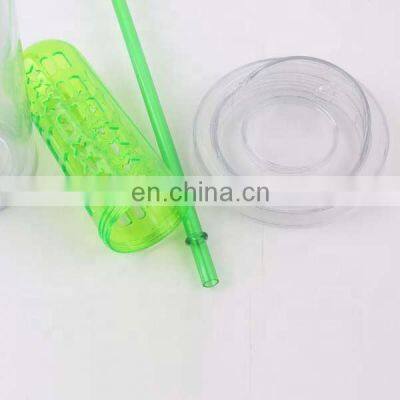 Cute Plastic Fruit Cup With Lid and Straw photo-3