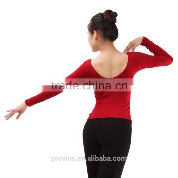 9422 Long Sleeve Dance Tops, Ballet Wrap Top, Dance Top