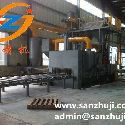 Large flat car through type shot blasting machine