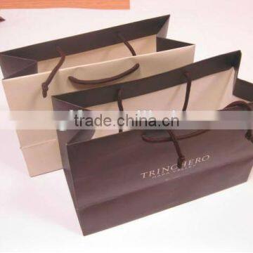 synthetic paper bags, custom matt lamiated commercial paper shopping bag