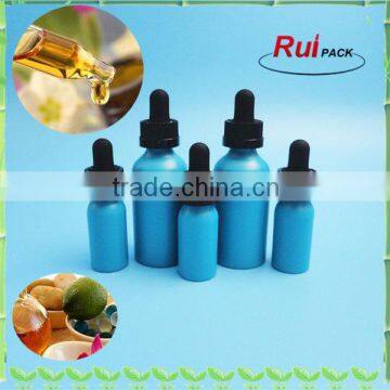 30ml surface printed glass bottle, spraying blue glass bottle, essential oil blue glass dropper bottle