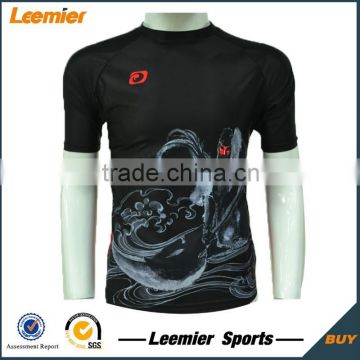 100% polyester silm fit custom compression t shirts sublimation