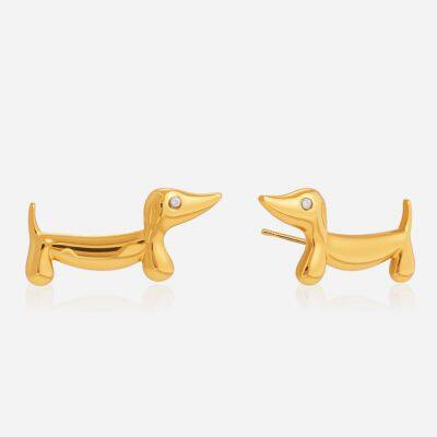No Fade Gold Plated Stainless Steel Earrings - Waterproof Tarnish-Free Fashion Jewelry photo-3
