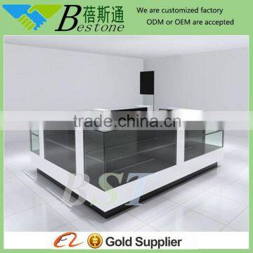 commercial mall used wooden glass display bread showcase kiosk