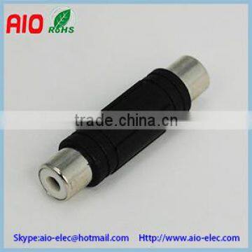 longer plastic Jacket RCA female to female adaptor connector