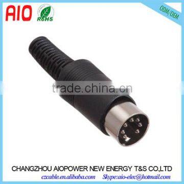 Plastic 7 Pin Male plug Solder Din Connnector for Medical Equipment