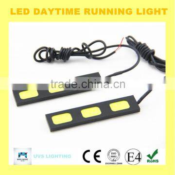 2015 good quality flexible 100%waterproof newest 3*COB led drl universal daytime running light