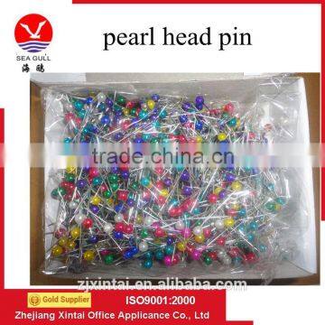 Wholesale vintage pearl head nickel plated straight pins with high quality