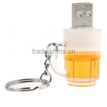 promotional Beer Keychain Style USB Flash Disk with 8GB Memory directly from factory