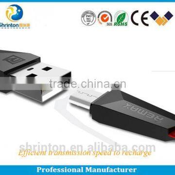 Original Remax TPE Copper Alien Cable for Iphone 5 and Micro photo-5