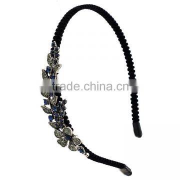 Classical Mexican Butterfly Orchid Flower Crystal Rhinestone Headband Hair Band ,Hair Clasp photo-3