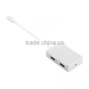 Universal Travel Aluminum USB 3.1 Type-c Male Adapter With 4 Port Hub photo-5