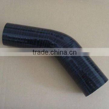 45 Degree Silicone Reducing Elbow Hose, Black