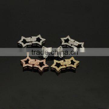CZ6498 Wholesale mirco cz pave star charm clasps