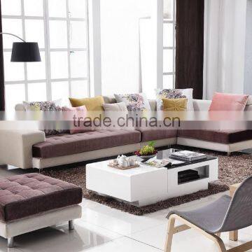 Home use living room sofa set with different color cushions KW622