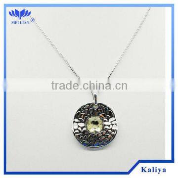 Custom Plating Necklace Round Pendant Wholesale China