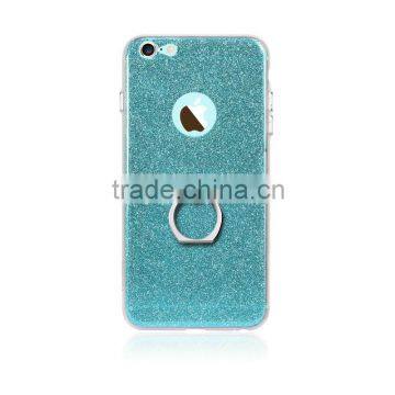Joyroom Honey series ring holder soft TPU case for iphone6s plus 360 degree rotation ring stand PC shining case for iphone6 plus