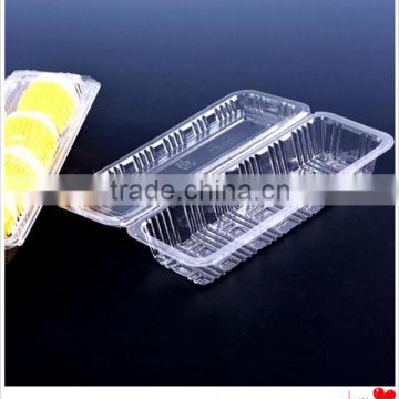 Clear plastic clamshell packaging for sushi/cake/bakery