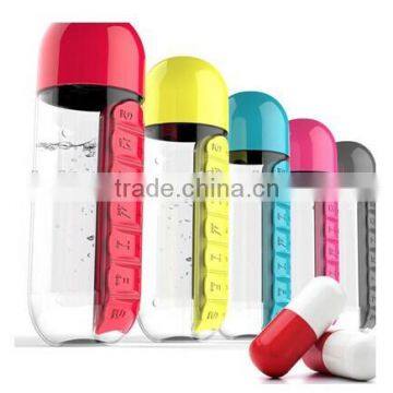 creative design tritan material BPA free amazing weekly pill bottle