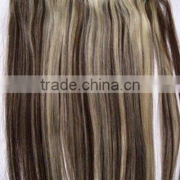 Raw human loose wave virgin clip hair/remy clip in hair/indian clip-in hair extension