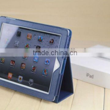 Hot Selling Stand Leather Case for iPad 2/ iPad 3/ iPad 4 Protective Tablet Case