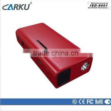 China supply Carku car accessory 12V portable powe bank car jump starter for laptop and smart phones