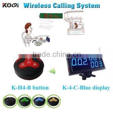 restaurant number waiting system with CE passed in 433mhz waiter calling device from china supplier