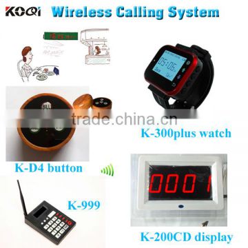 KOQI led Display Monitor Wrist Watch Restaurant Hospital Bar Call Buton Wireless Service Waiter Call Bell System