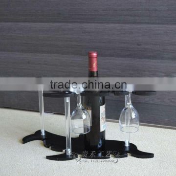 10mm black acrylic 3 column service tray wine display rack