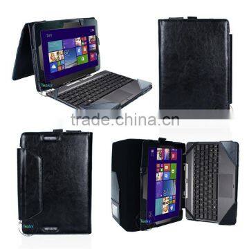 wholesale wallet design flip cover pu leather cover case for asus transformer book t100ta