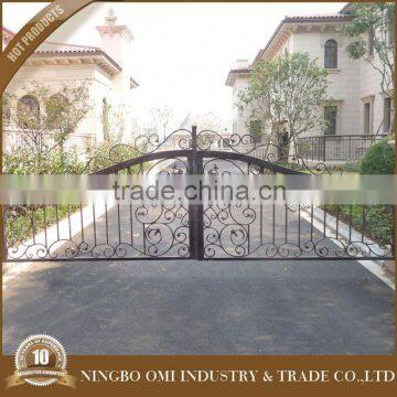 Hot selling factory supply double wrought iron fence gates