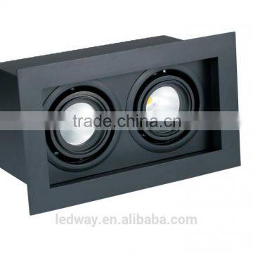 2*15W LEDWAY LED indoor MR16 Wide Grille light IP20 Two-head with decorated plat