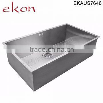 18 Gauge Undermount Handmade Stainless Steel Single Bowl Kitchen Sinks photo-1