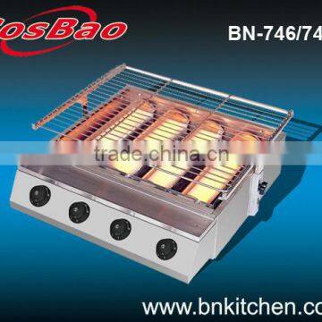 Stainless steel commercial gas bbq grill